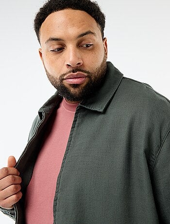 Giacca con zip e colletto a camicia