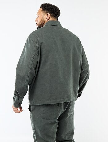 Giacca con zip e colletto a camicia