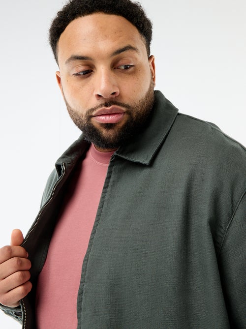 Giacca con zip e colletto a camicia - Kiabi