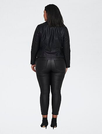 Giacca con zip in similpelle