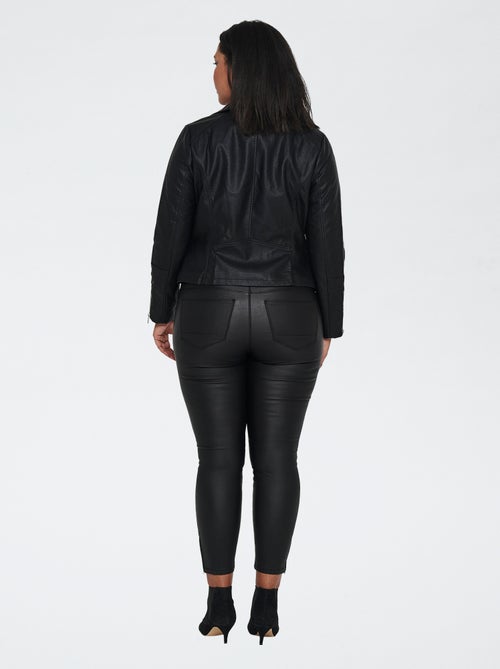 Giacca con zip in similpelle - Kiabi