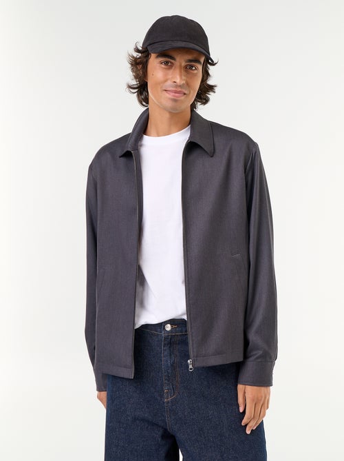 Giacca con zip tinta unita - Kiabi