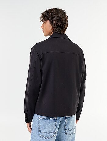Giacca con zip tinta unita
