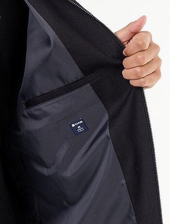 Giacca con zip tinta unita