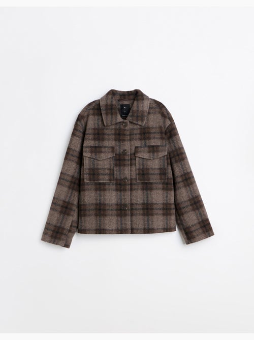 Giacca corta a quadri, mo fashion - Kiabi Giacca corta a quadri, mo fashion - Kiabi