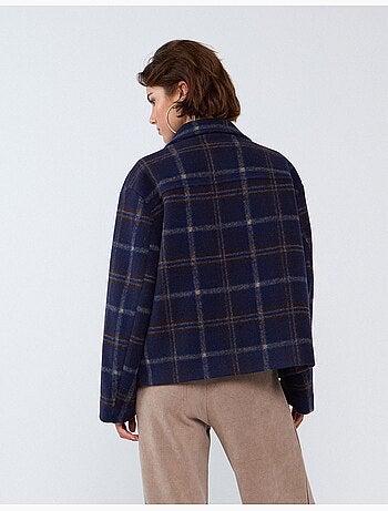 Giacca corta a quadri, mo fashion