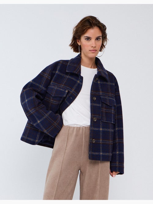 Giacca corta a quadri, mo fashion - Kiabi Giacca corta a quadri, mo fashion - Kiabi