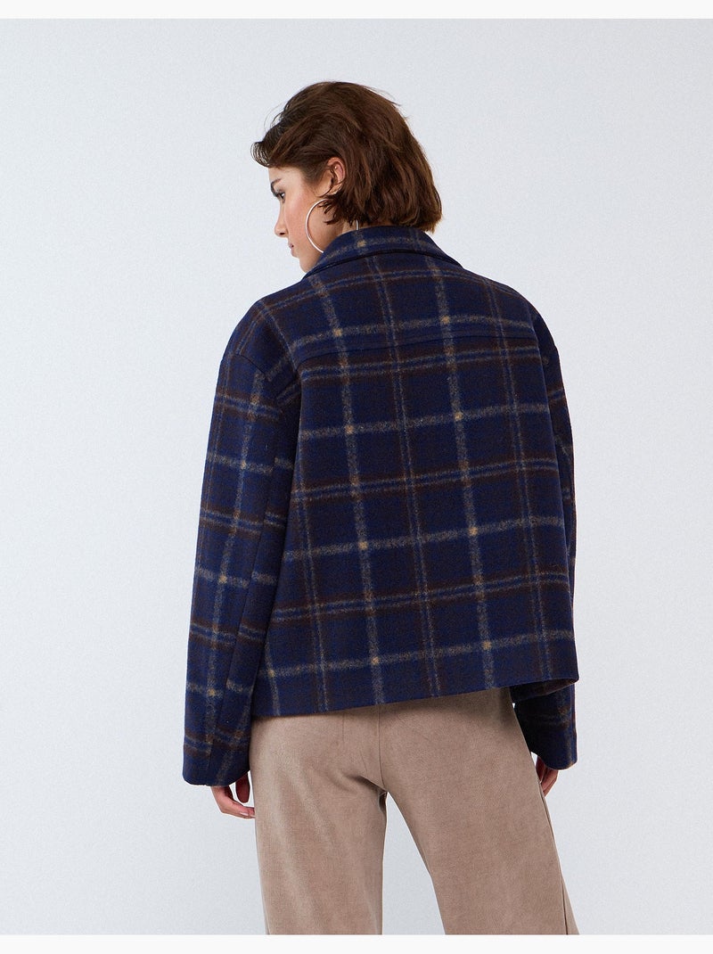 Giacca corta a quadri, mo fashion Blu - Kiabi