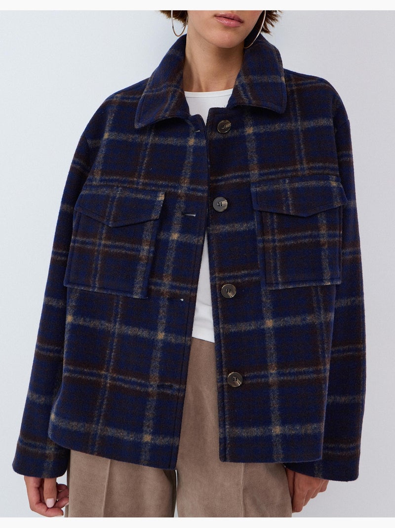 Giacca corta a quadri, mo fashion Blu - Kiabi