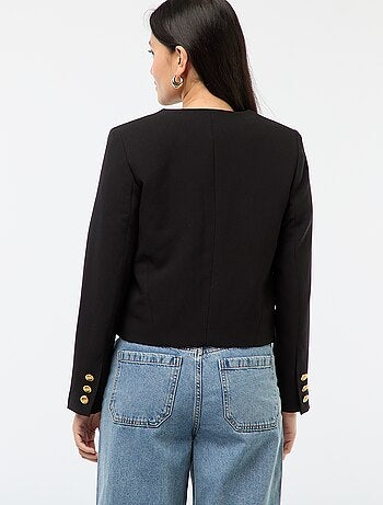 Giacca corta con bottoni dorati