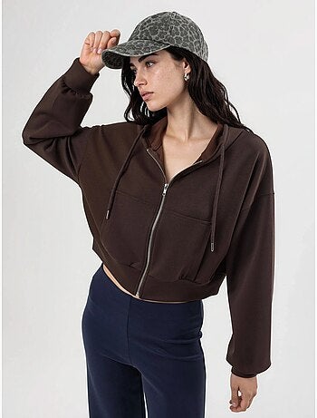Giacca corta con cappuccio e zip busem