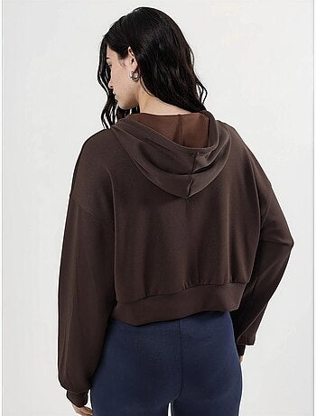 Giacca corta con cappuccio e zip busem
