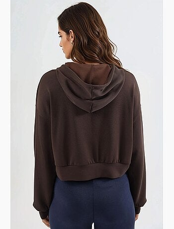 Giacca corta con cappuccio e zip busem