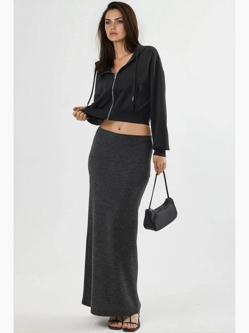 Giacca corta con cappuccio e zip busem - Kiabi Giacca corta con cappuccio e zip busem - Kiabi