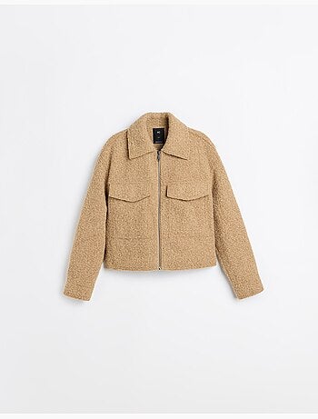 Giacca corta con effetto bouclé, mo fashion