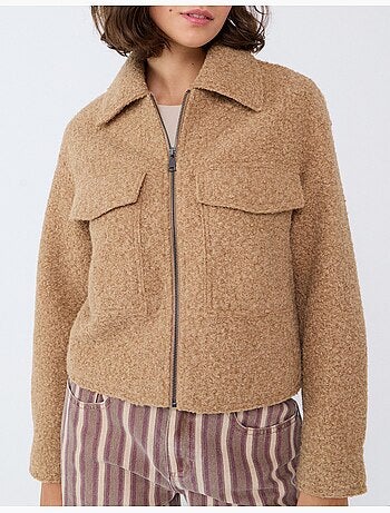 Giacca corta con effetto bouclé, mo fashion