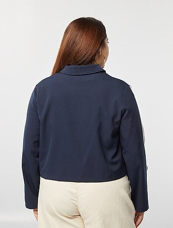 Giacca corta con zip con colletto a camicia