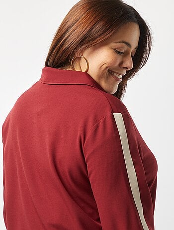 Giacca corta con zip con colletto a camicia