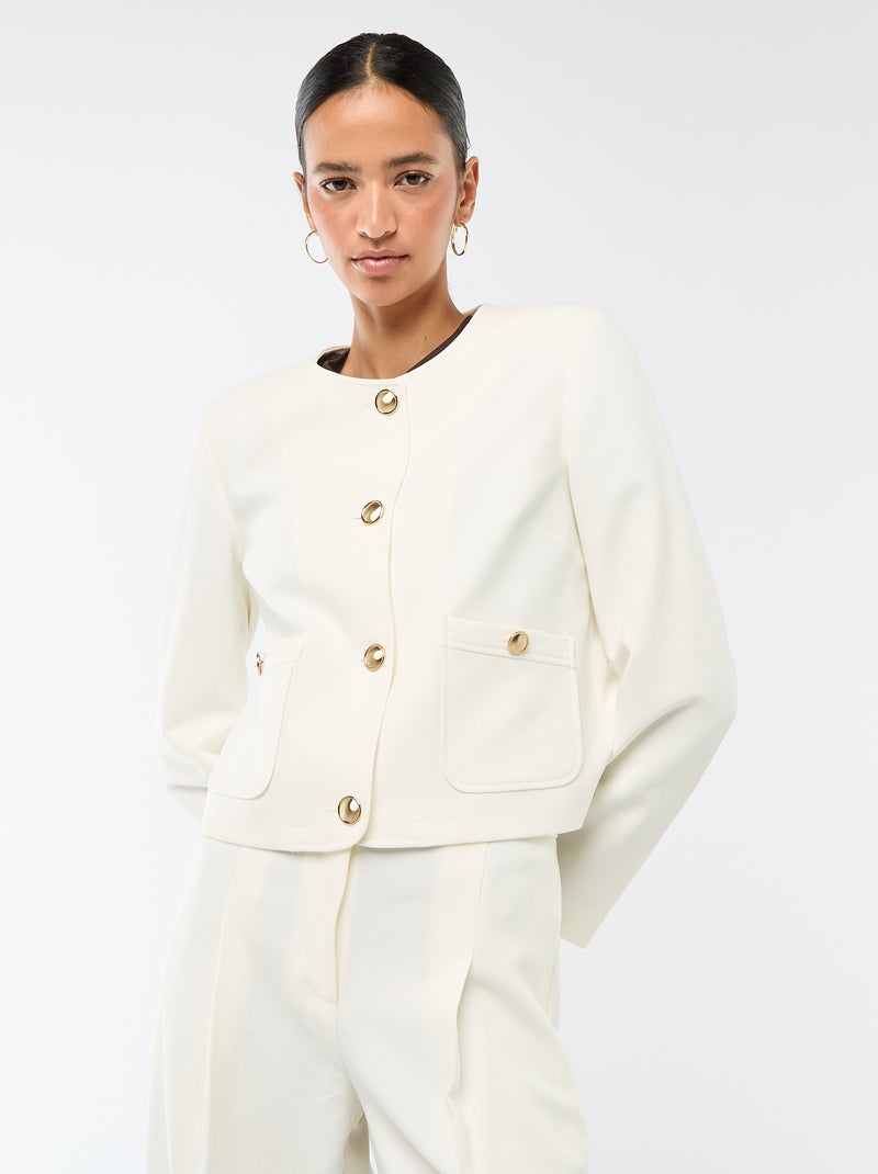 Giacca corta da cerimonia tinta unita Bianco - Kiabi