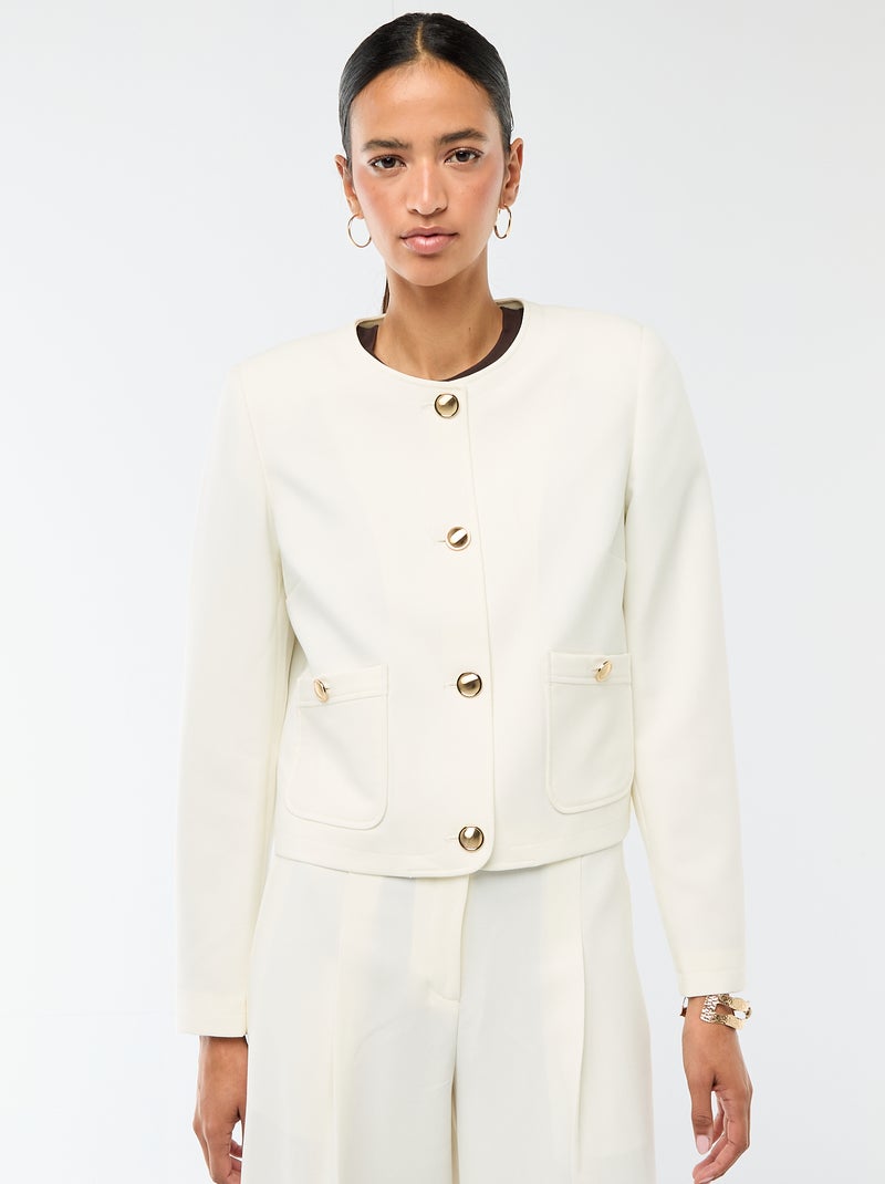 Giacca corta da cerimonia tinta unita Bianco - Kiabi