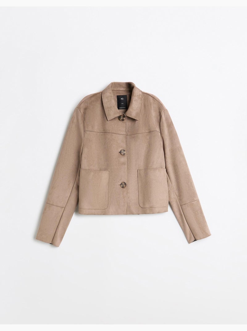 Giacca corta effetto camoscio, mo fashion Beige - Kiabi