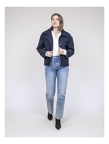 Giacca corta effetto lana UPARLIE