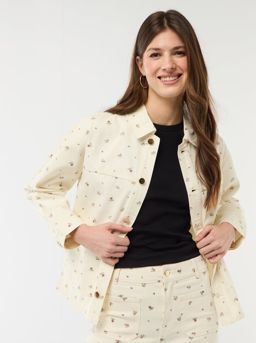 Giacca corta in denim con 2 tasche applicate - Kiabi