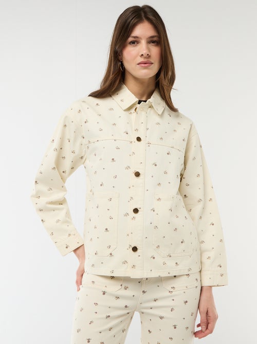 Giacca corta in denim con 2 tasche applicate - Kiabi