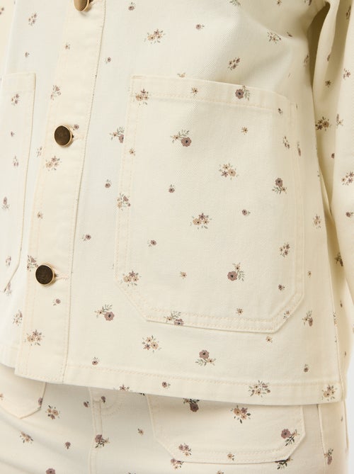 Giacca corta in denim con 2 tasche applicate - Kiabi