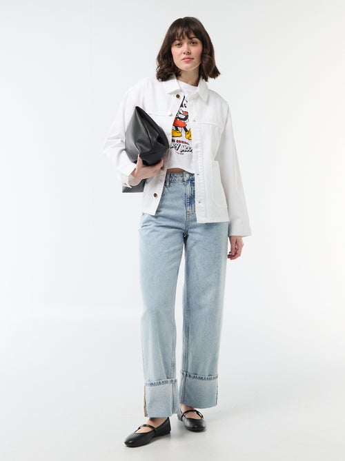 Giacca corta in denim con 2 tasche applicate - Kiabi