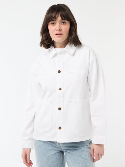 Giacca corta in denim con 2 tasche applicate - Kiabi