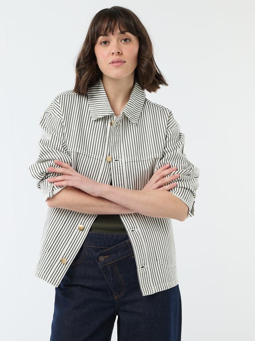 Giacca corta in denim con 2 tasche applicate - Kiabi