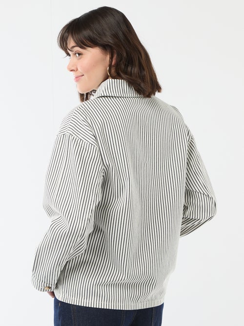 Giacca corta in denim con 2 tasche applicate - Kiabi