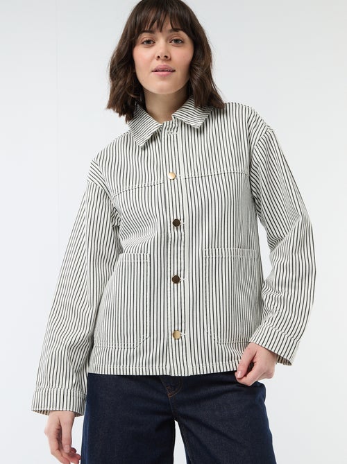 Giacca corta in denim con 2 tasche applicate - Kiabi