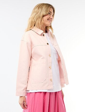 Giacca corta in denim con 2 tasche applicate