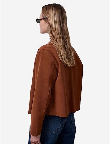 Giacca corta in finto suede da donna dilvin