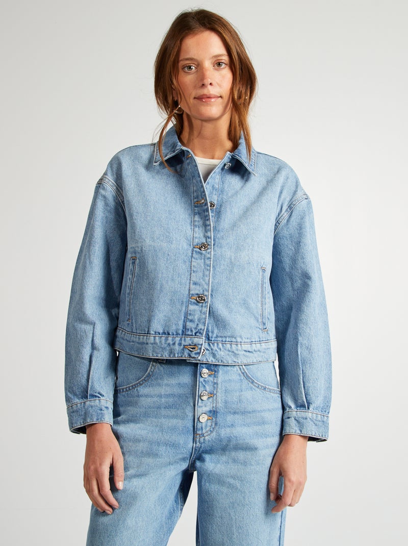Giacca corta in jeans BLU - Kiabi