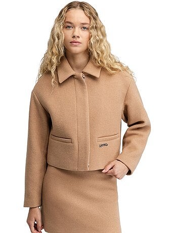 Giacca corta in lana da donna donna strodet-w sand