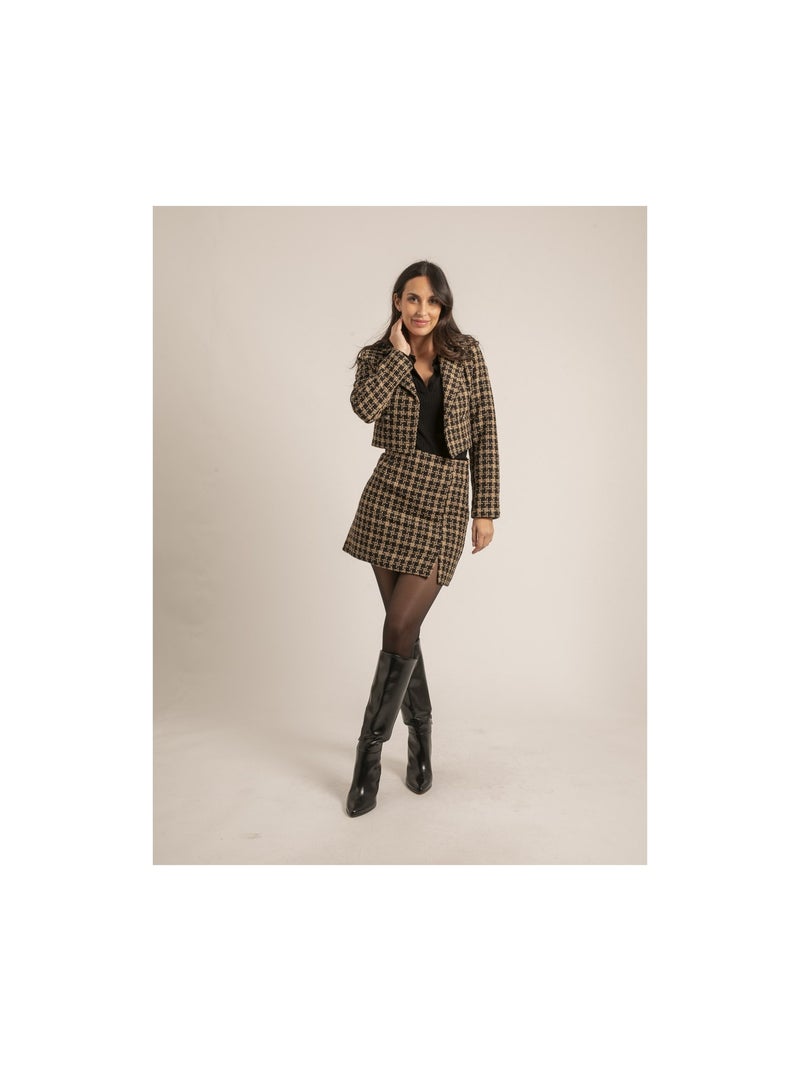 Giacca corta motifs USMALIA Marrone - Kiabi