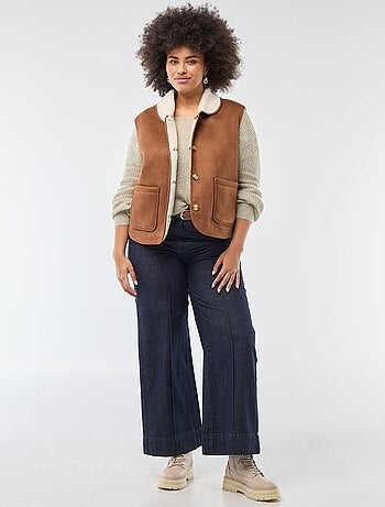 Giacca corta reversibile senza maniche