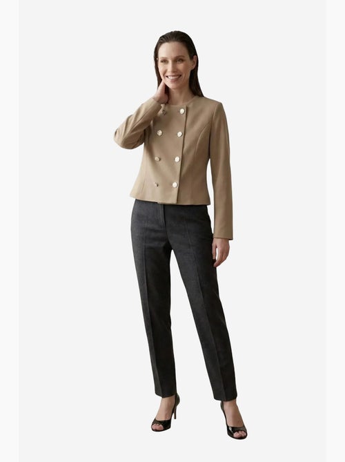Giacca corta sartoriale in tweed con bottoni my fashion - Kiabi Giacca corta sartoriale in tweed con bottoni my fashion - Kiabi