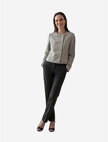 Giacca corta sartoriale in tweed con bottoni my fashion