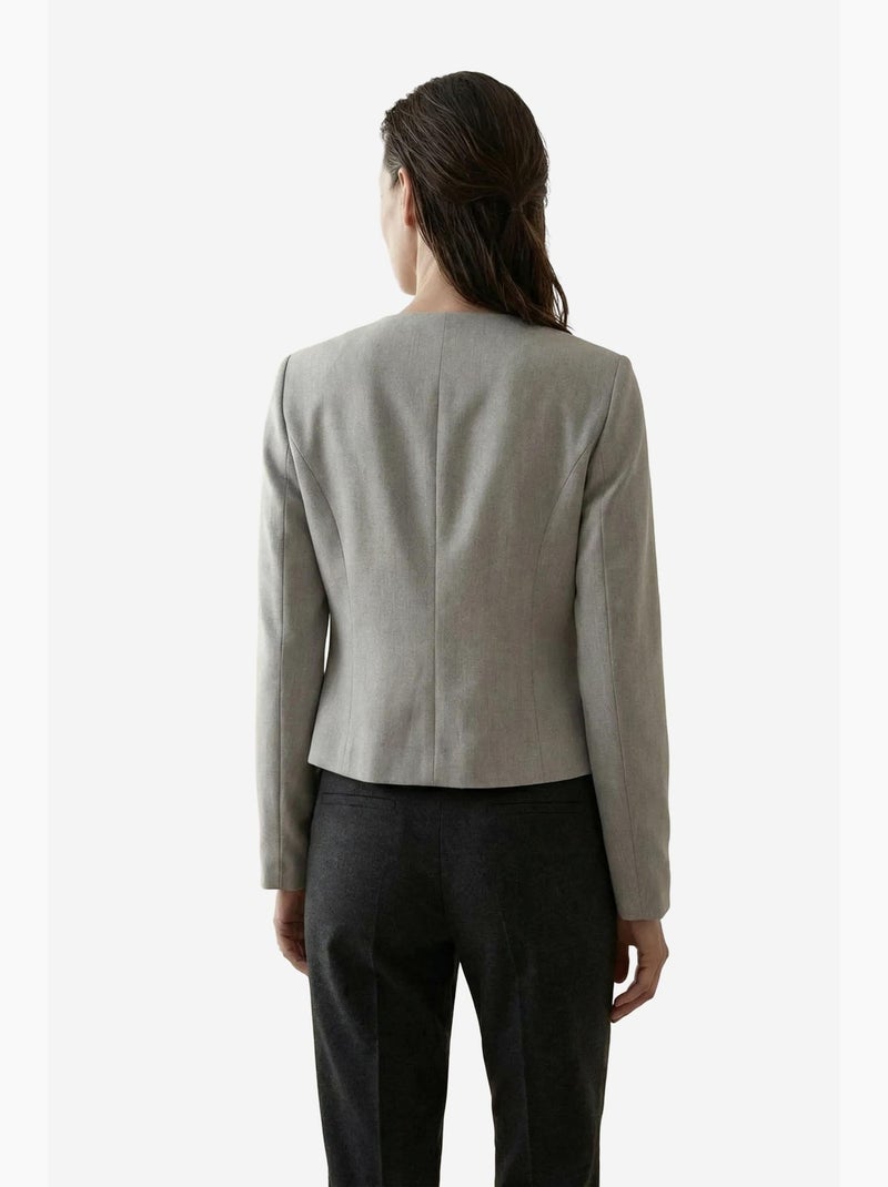 Giacca corta sartoriale in tweed con bottoni my fashion Grigio - Kiabi