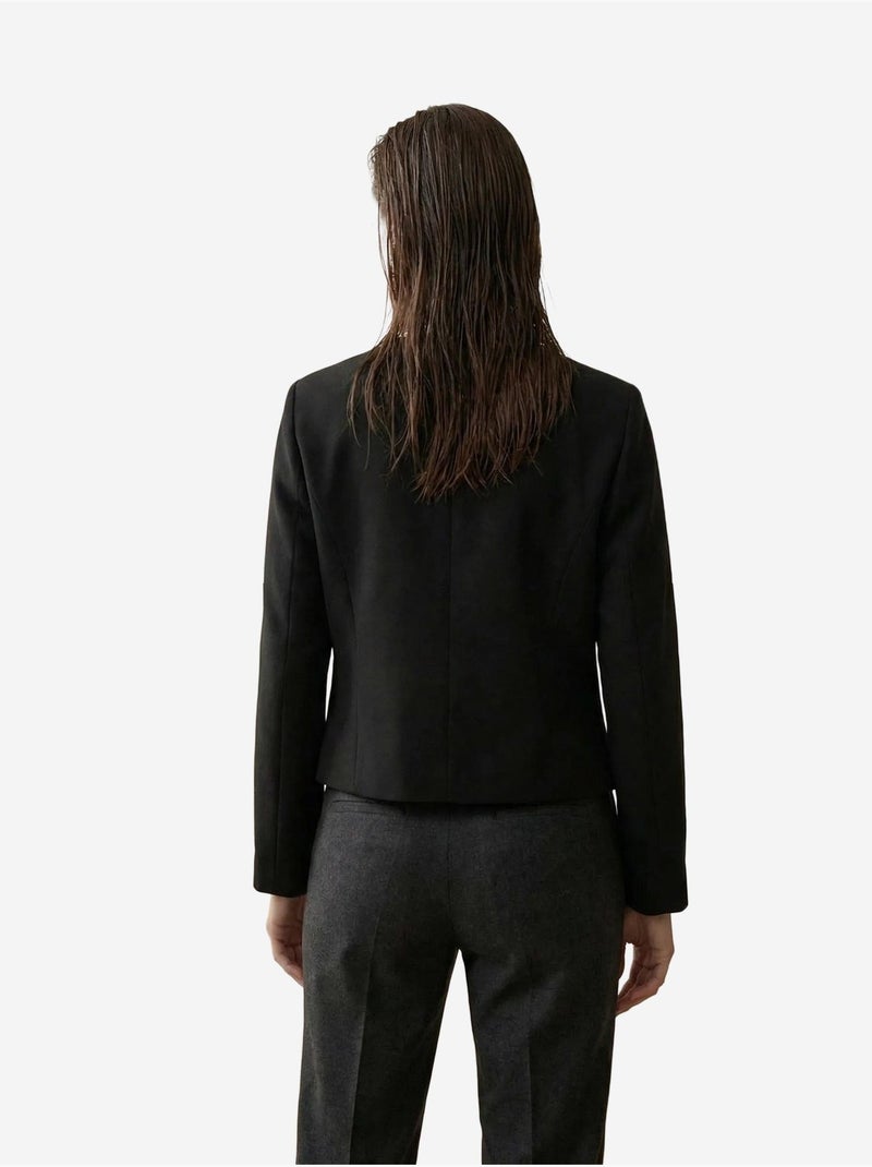 Giacca corta sartoriale in tweed con bottoni my fashion Nero - Kiabi