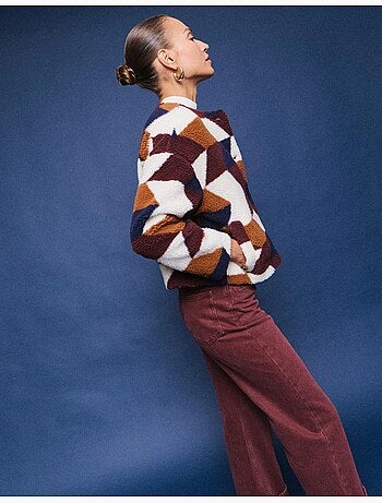Giacca corta sherpa, mo fashion