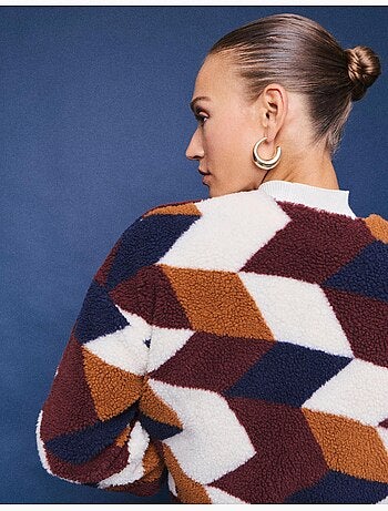 Giacca corta sherpa, mo fashion