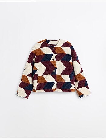 Giacca corta sherpa, mo fashion
