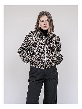 Giacca corta stampa leopardo UMADIE
