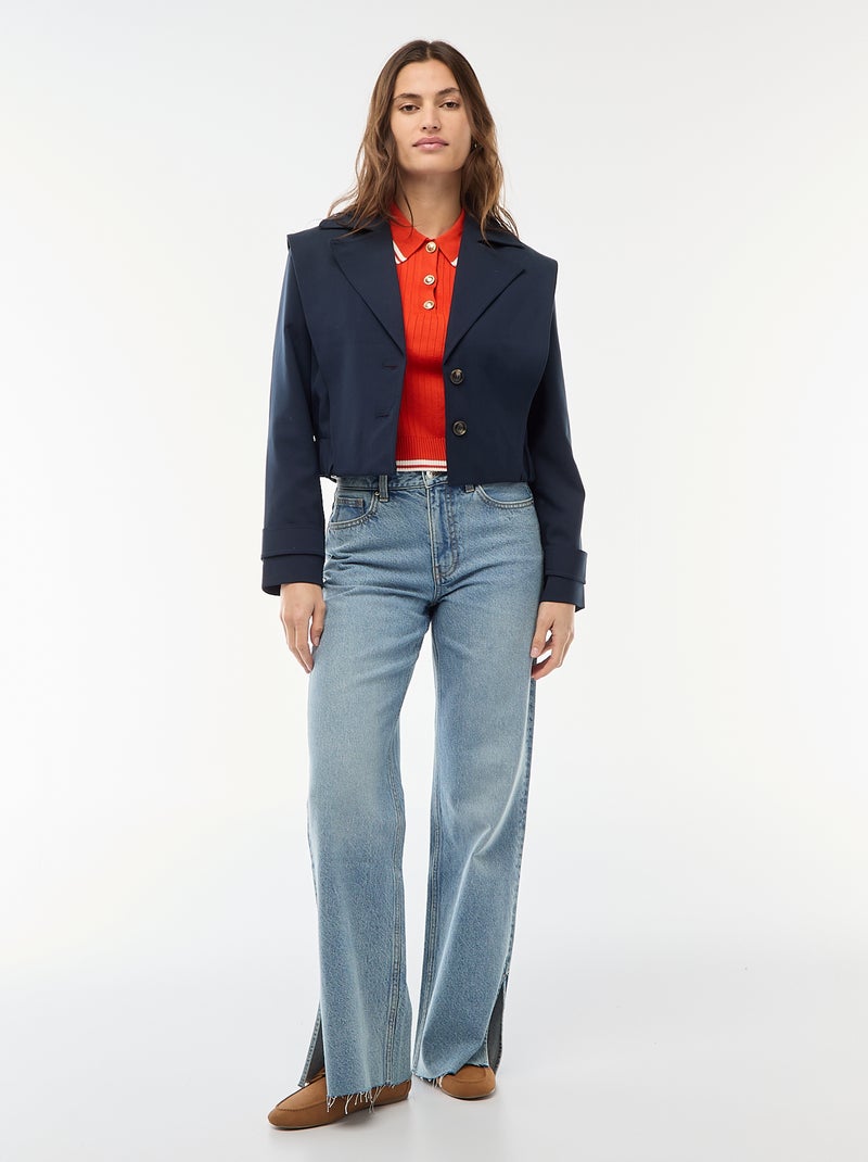 Giacca corta stile trench Blu - Kiabi