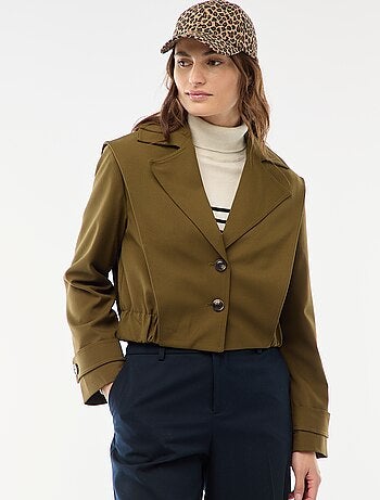 Giacca corta stile trench